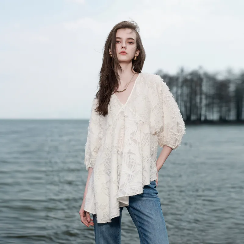 3COLOUR Chiffon Doll Shirt Women's-3