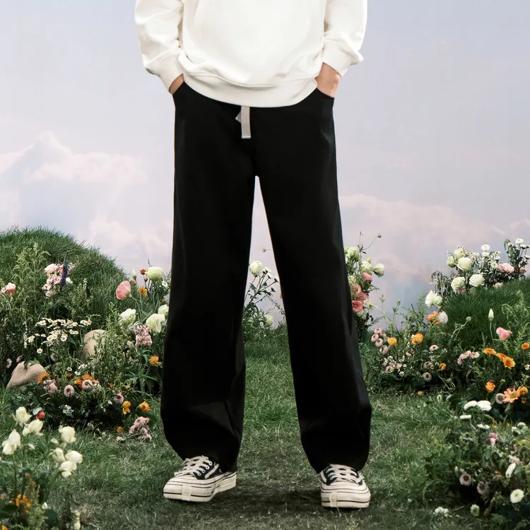 Bosieagender Casual Pants Unisex Black-4