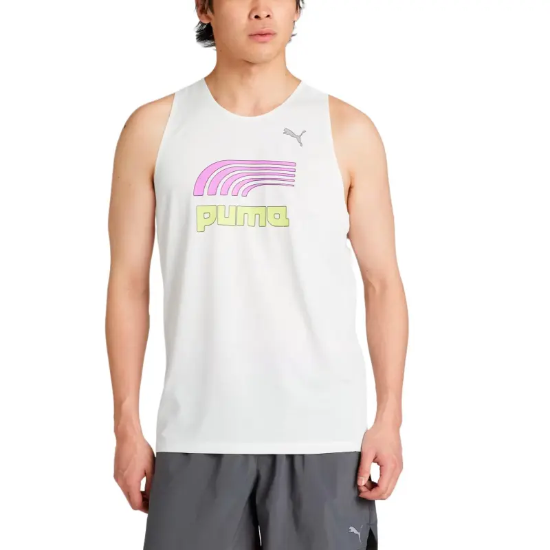 PUMA Tank Tops Men White-2