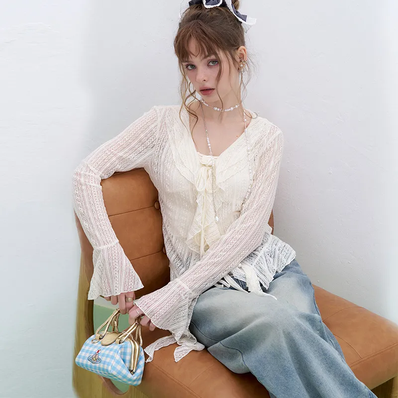 ELF SACK Chiffon Shirts Women's-10