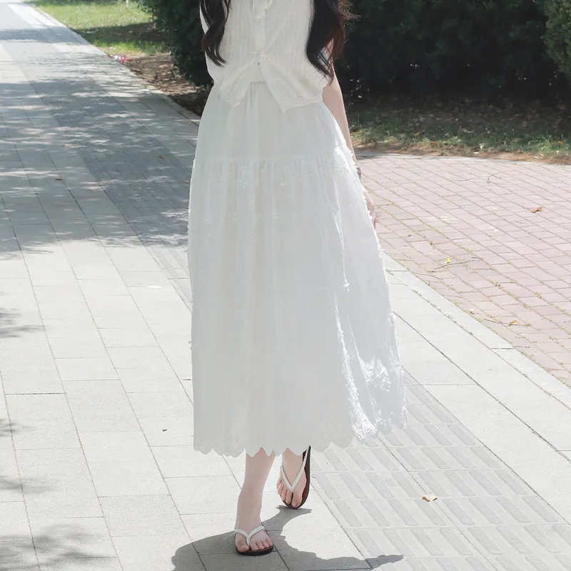 SENTUBILA Casual Long Skirt Women's-3