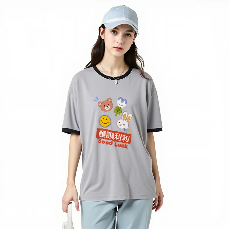 FAIRWHALE Drop Shoulder Sleeve T Shirt Women's-22