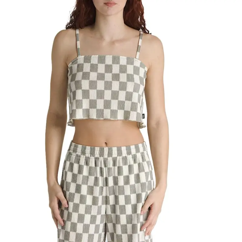 Vans Wren Checkerboard Cami Top Camisole Women's Brown-1