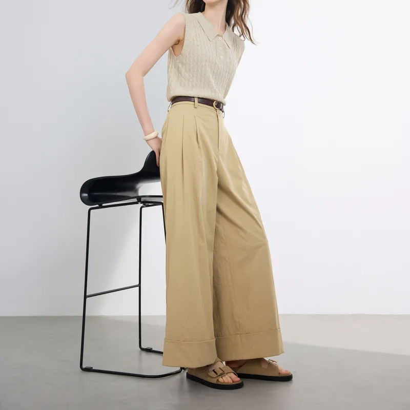 3COLOUR Casual Pants Women's Khaki-5