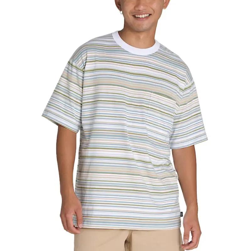 Vans T-Shirts Men White Blue-1