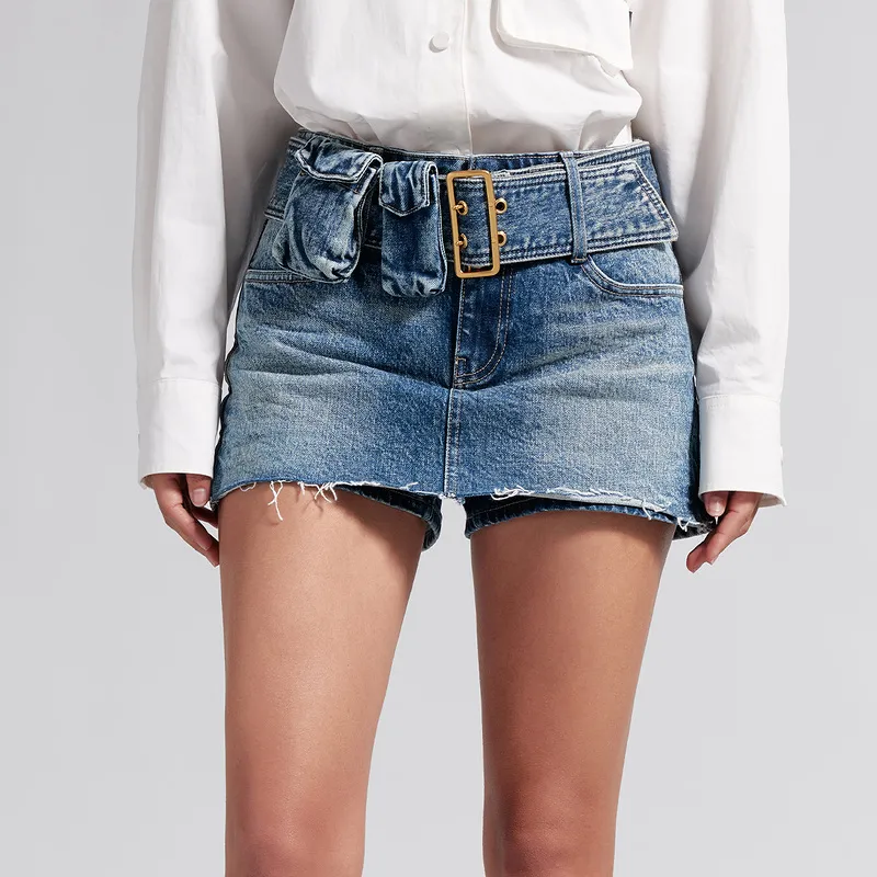Miss Sixty Denim Shorts Women's Gray Blue-2