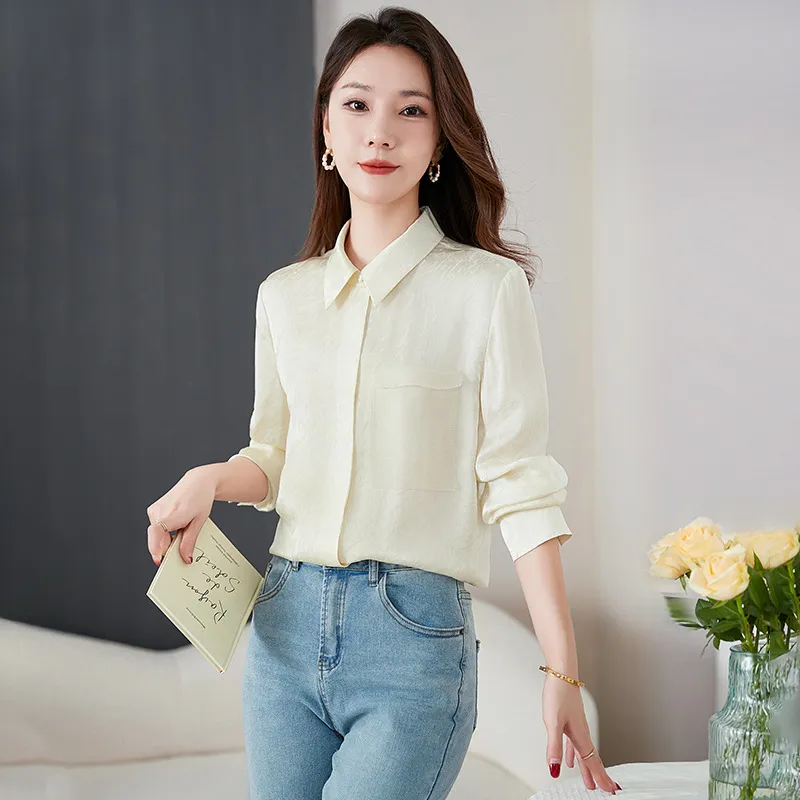 Ink Beauty Shirt Women's Champagne Beige-2