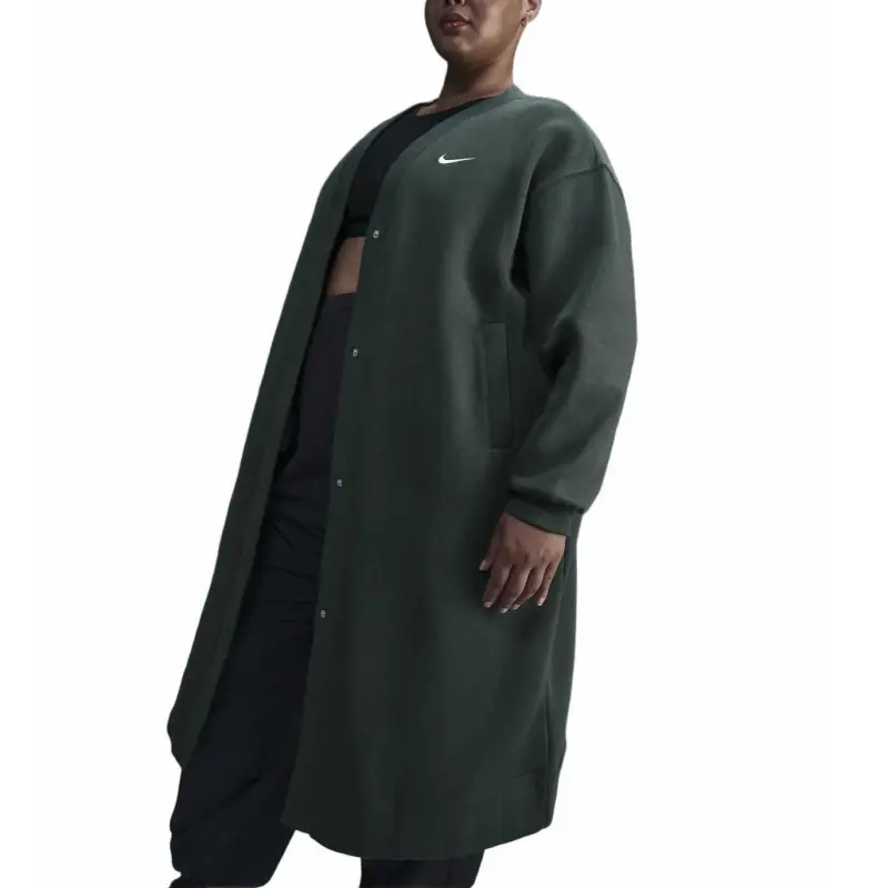 Nike Sportswear Phoenix Fleece Women's Oversized Long Cardigan Plus Size-2