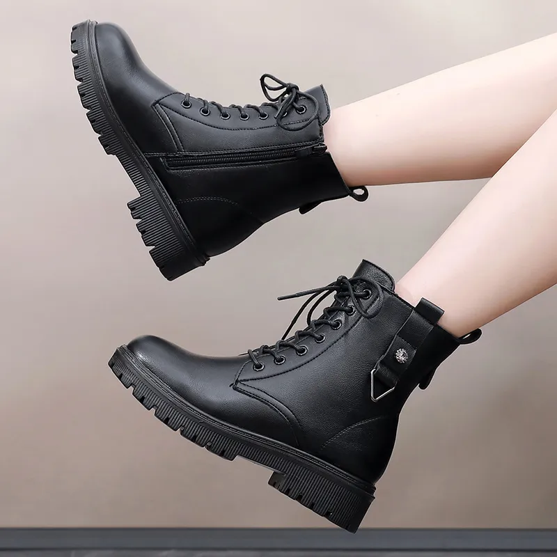 EGCHI Crew Martin Boot Unisex Black-4