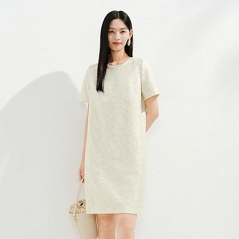 JZ. ANNAKRO Short Sleeved Dress Women's Beige-2