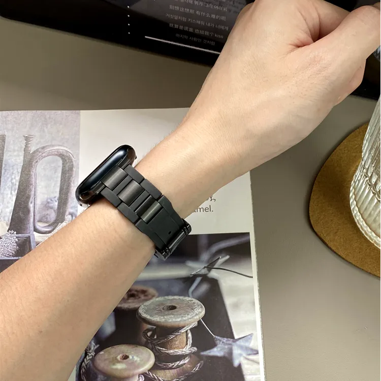 Sopi Apple Compatibility Watch Band Rubber, Stainless Steel Material-9