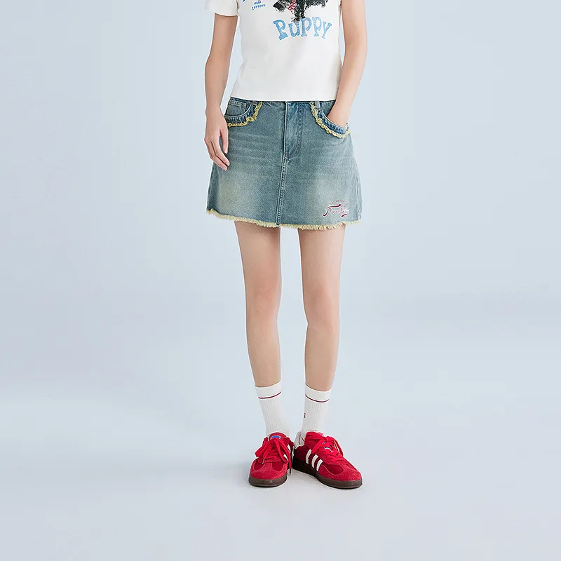 LEDIN Denim Shorts Women's Denim Light Blue-2