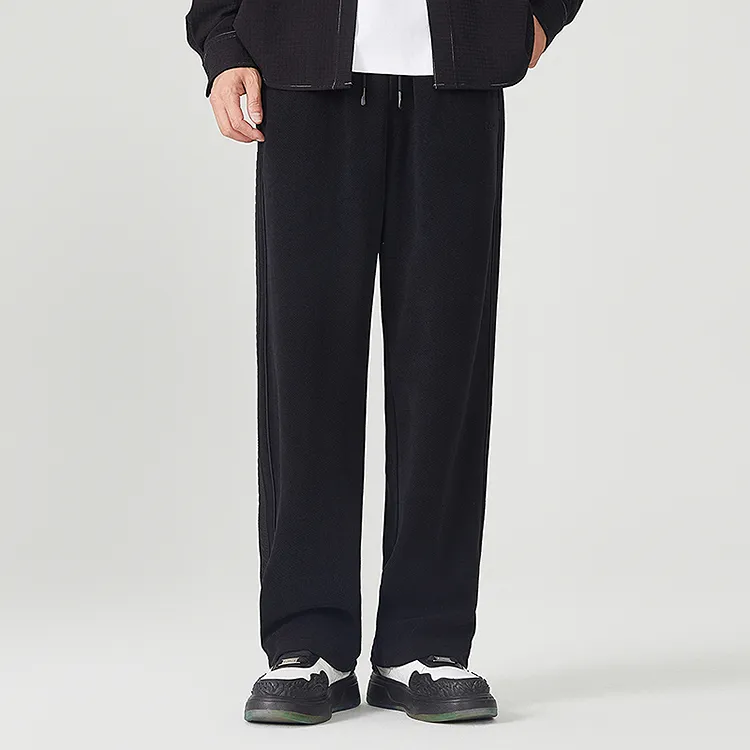 Cabbeen Knitted Sweatpants Men's Coal Black-2