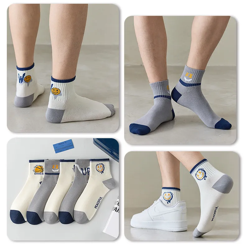 Gentle Welcome Ankle Socks Men's 5 Pack-5