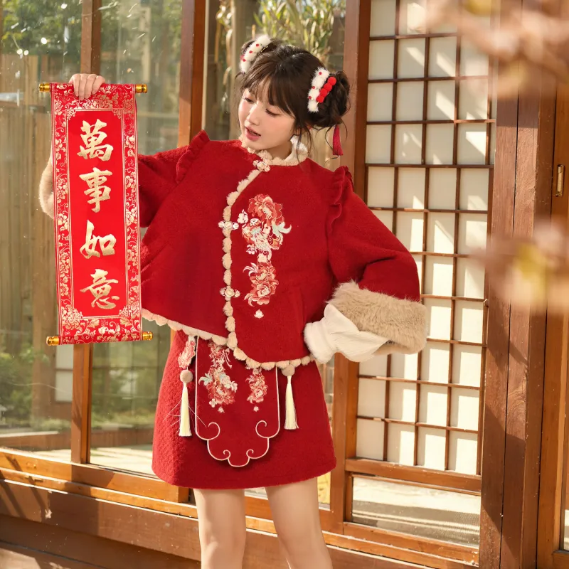 SNBL Two Piece Skirt Sets Women's Coat+Skirt-2