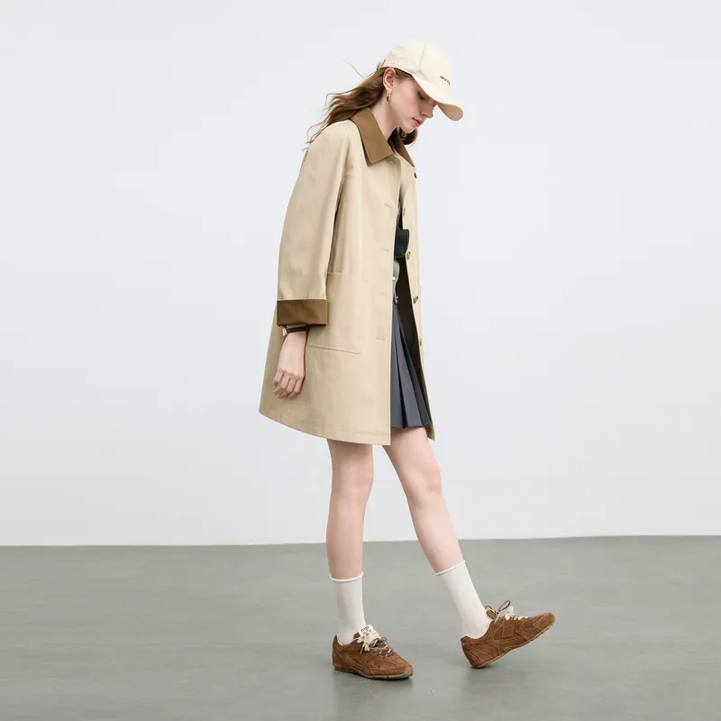 3COLOUR Trench Coats Women's Khaki-3