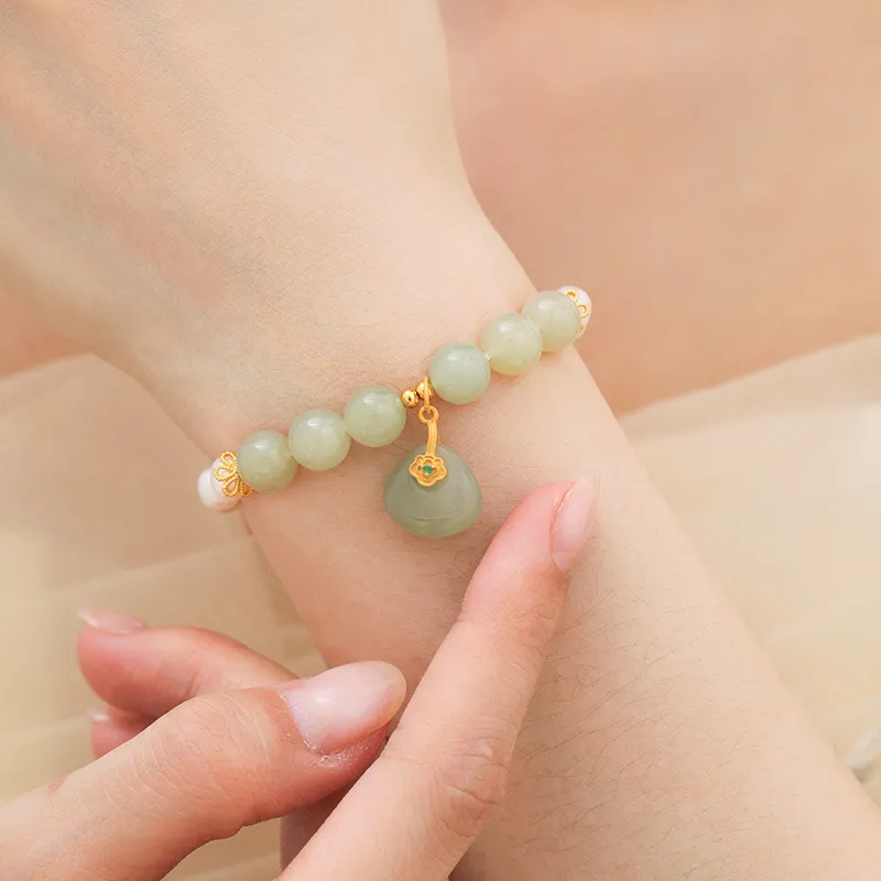 Royal Heaven's Choice Hetian Jade Bracelets Sugar Jade Unisex-2