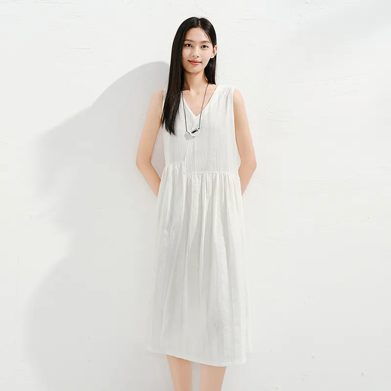 JZ. ANNAKRO Sleeveless Dress Women's Raw White-2