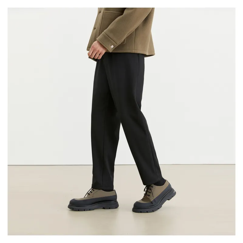 PEACEBIRD MEN Casual Pants Unisex Black-2