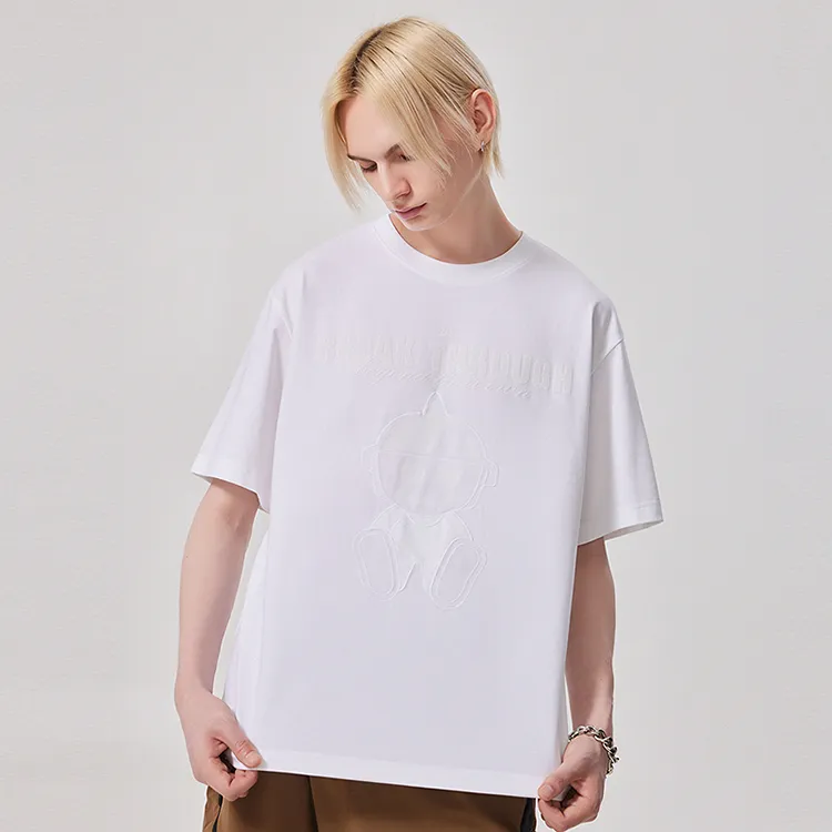 Cabbeen T-Shirt Men's Bleached White 02-2