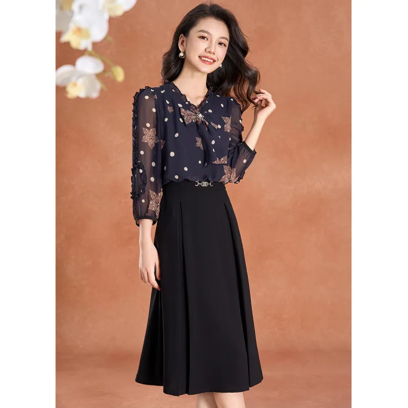 Mylan Long Sleeved Dress Cinched Waist Women's-5