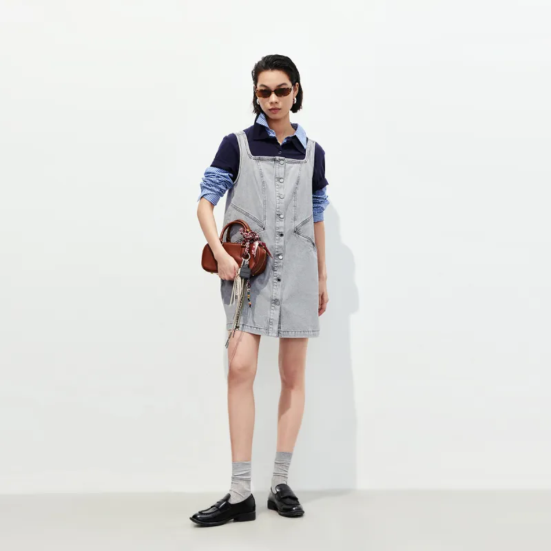 ONLY Sleeveless Dress Women's Light Denim Gray-3