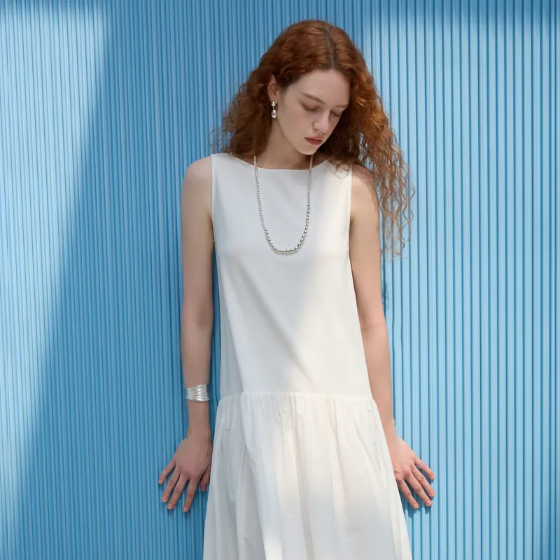 3COLOUR Short Sleeved Dress Women's Cloud White-4