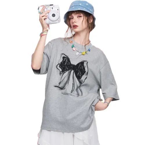 ELF SACK T Shirt Women's Butterfly Gray