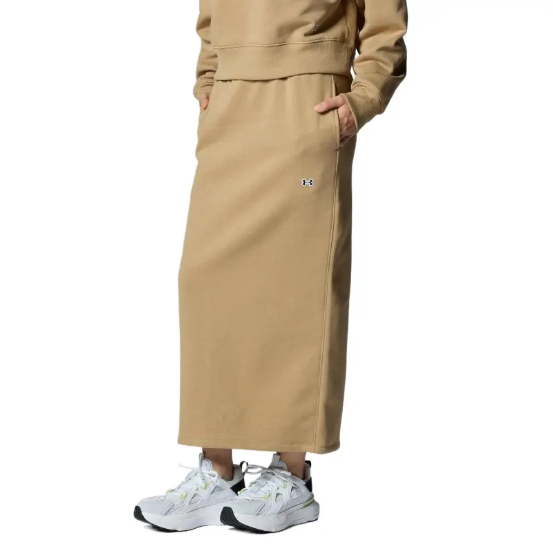 Under Armour Rival Casual Long Skirt Women's Camel-1