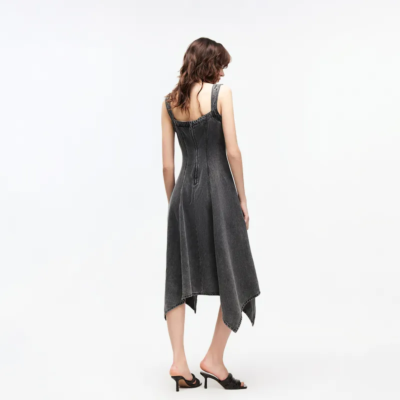 ONLY Sleeveless Dresses Women's J09 Dark Denim Gray-3