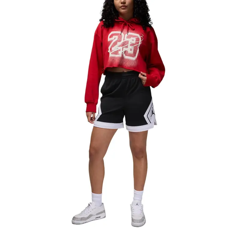 JORDAN Flight Fleece Women's Cropped Satin Lined Hoodie-2