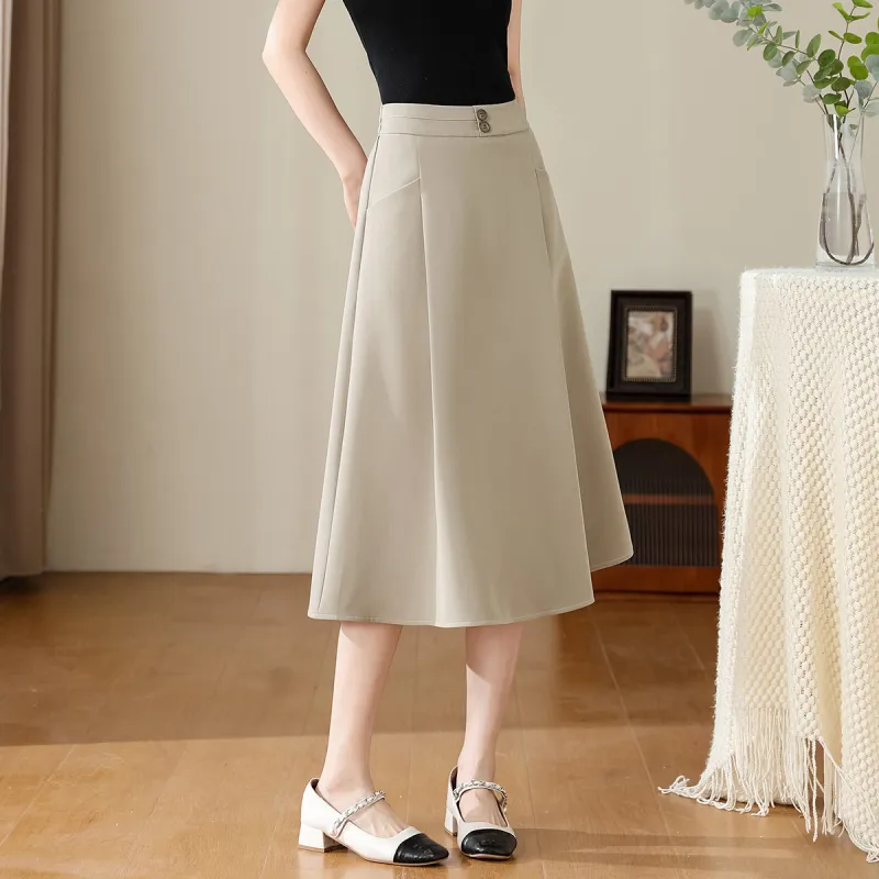 TERRE BLEUE Casual Long Skirt Women's-4