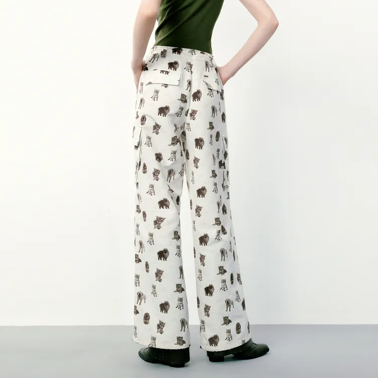 LEDIN Casual Pants Women's Multicolor Print-5