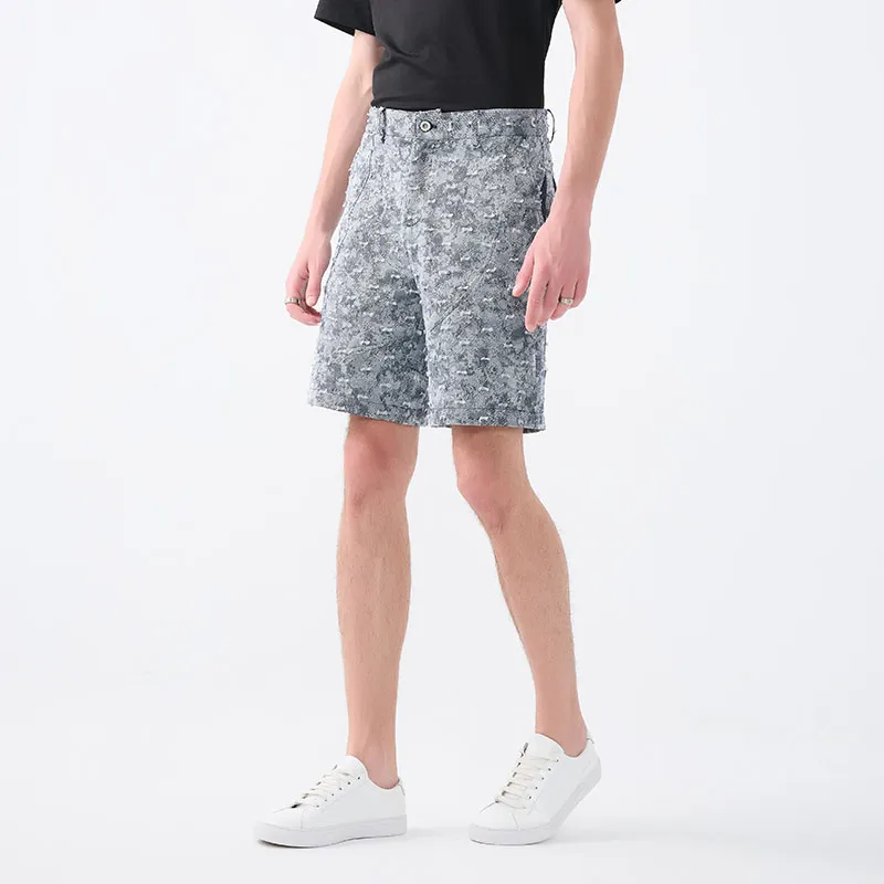 DAVID NAMAN Casual Shorts Men Denim Blue-7