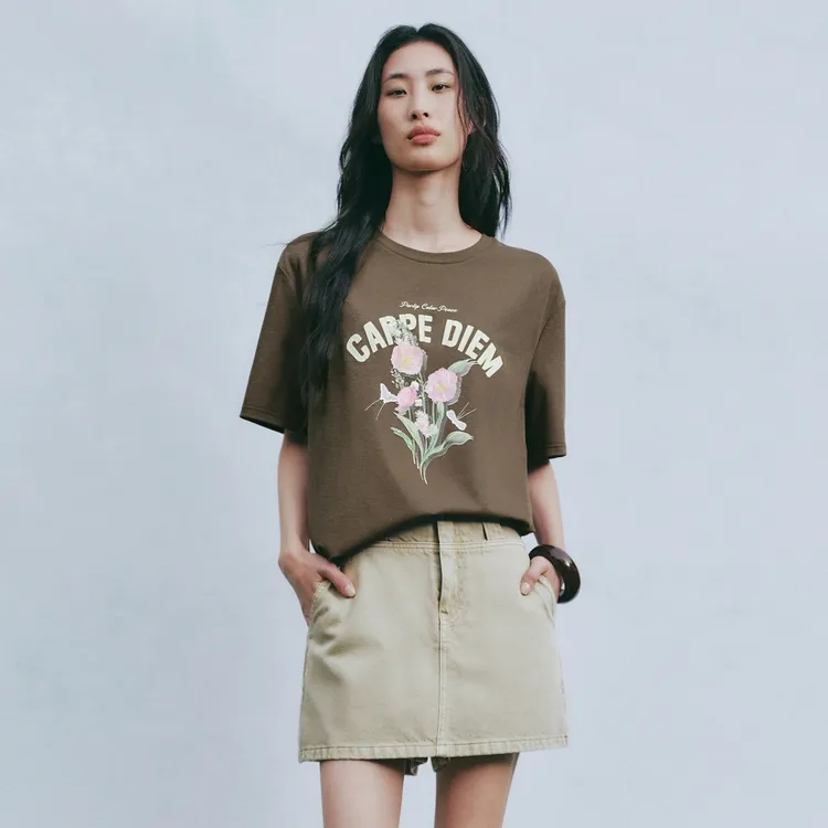 PEACEBIRD T Shirts Women's-4
