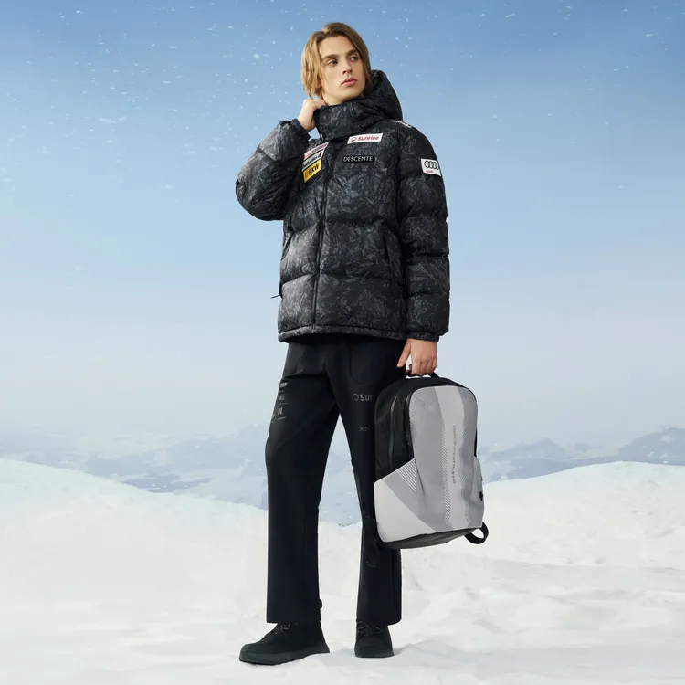 DESCENTE SKI STYLE Hooded Down Jacket Men's-4
