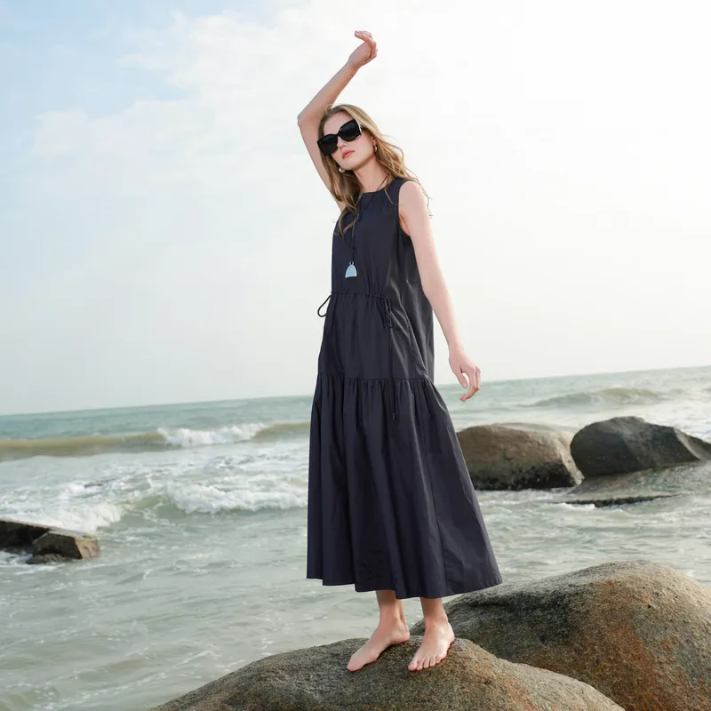 3COLOUR Sleeveless Dress Women's Navy Blue-5