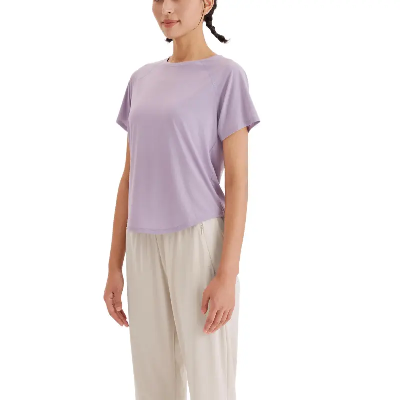 DECATHLON Raglan Sleeve T Shirt Women's Smokey Mauve-4