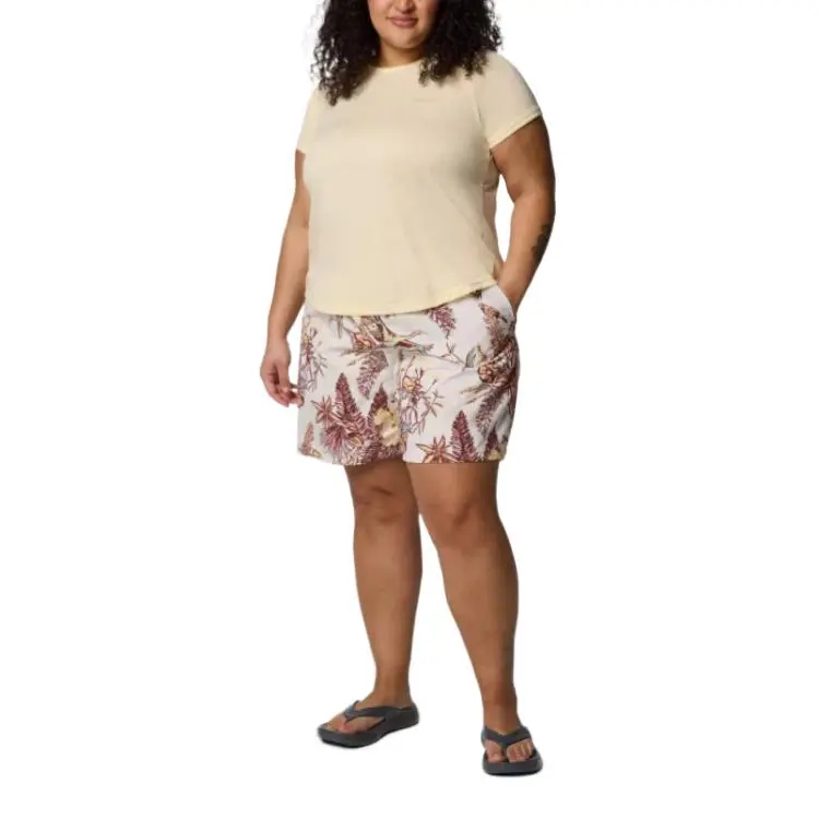 Columbia Casual Shorts Women's White Floral-3