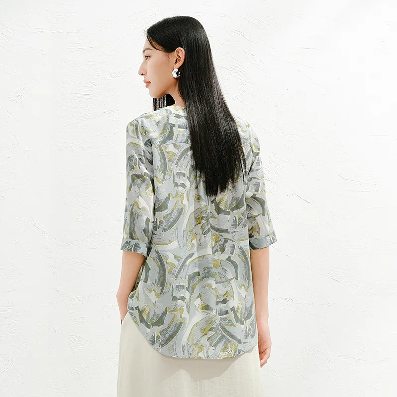 JZ. ANNAKRO Chiffon Shirt Women's-3