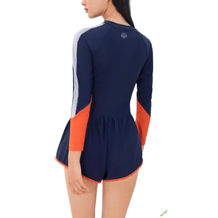 Kappa One piece Swimsuit Women's Orange Blue-2