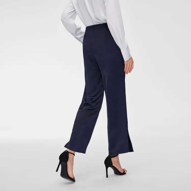 OVV Casual Pants Women's Navy Blue Solid Color 12-4
