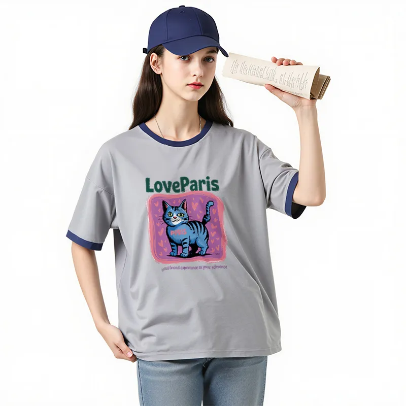 FAIRWHALE Drop Shoulder Sleeve T Shirt Women's-27
