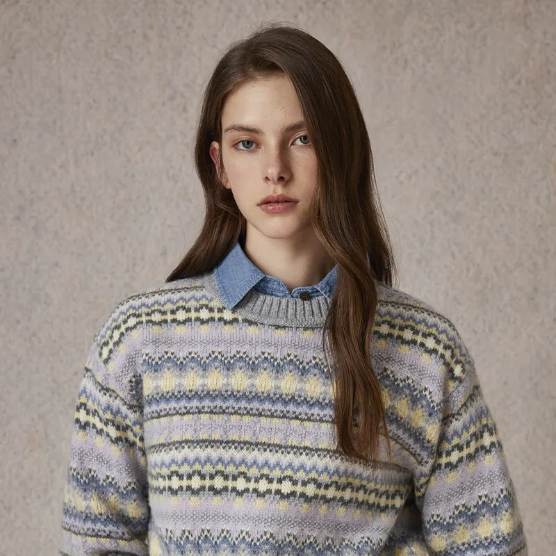 E.land Sweater Women's Light Purple-3