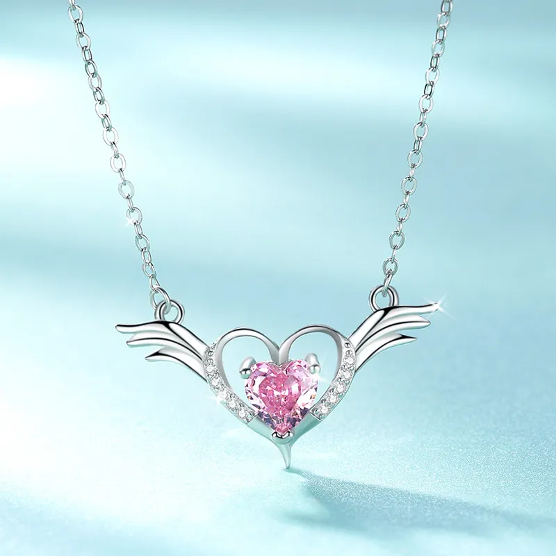 Happy Tide S925 Silver Necklaces Women's Silver Rose Gold-1