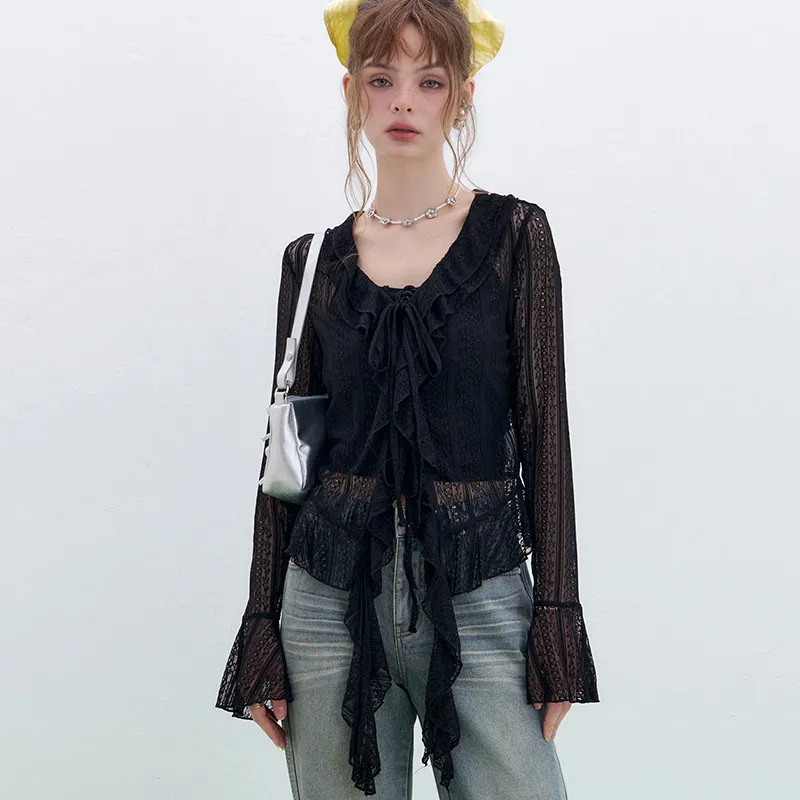 ELF SACK Chiffon Shirts Women's-1