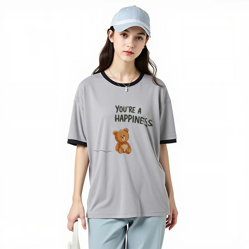 FAIRWHALE Drop Shoulder Sleeve T Shirt Women's-22