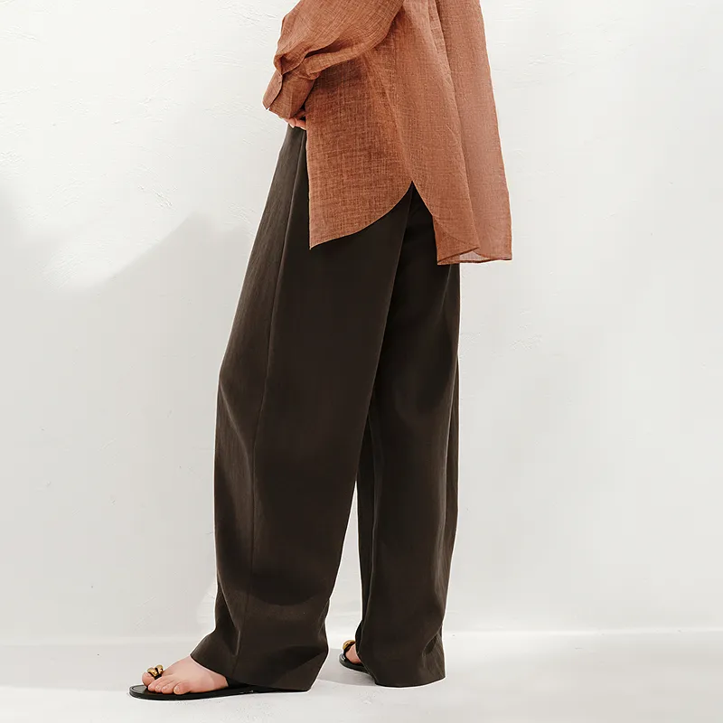 JZ. ANNAKRO Casual Pants Women's Coffee-3