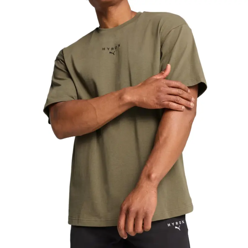 PUMA x HYROX Oversized Tee T Shirt Men's Green-2