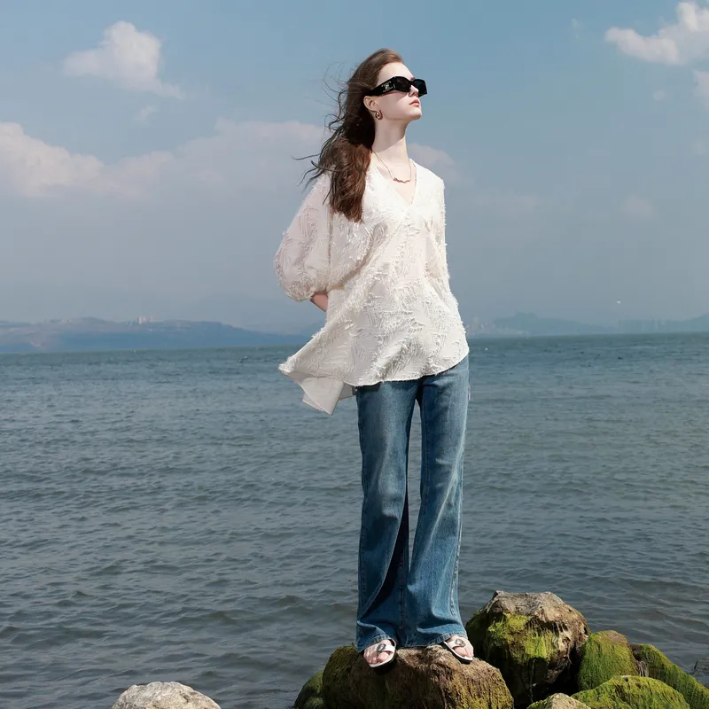 3COLOUR Chiffon Doll Shirt Women's-6